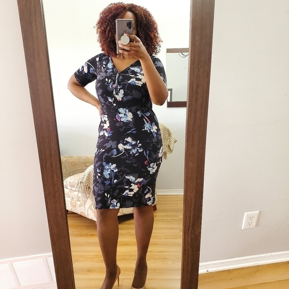 REITMANS women floral pattern dress size M Medium Shirt Dress - Picture 2 of 11